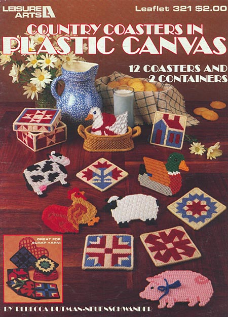 Country Coasters in Plastic Canvas