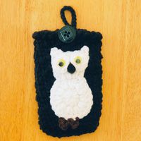 Black Camera Case with White Owl