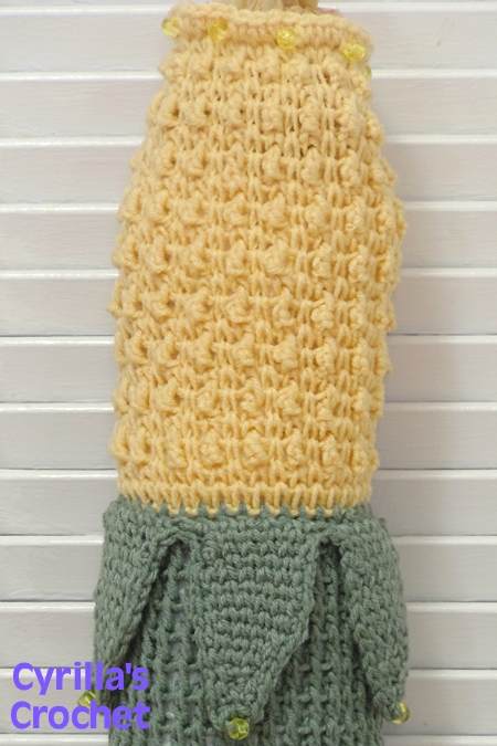 Yellow Corn Plastic Bag Holder