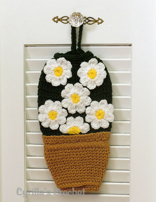 Pansy Plastic Bag Holder