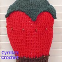 Dark Chocolate Dipped Strawberry Plastic Bag Holder