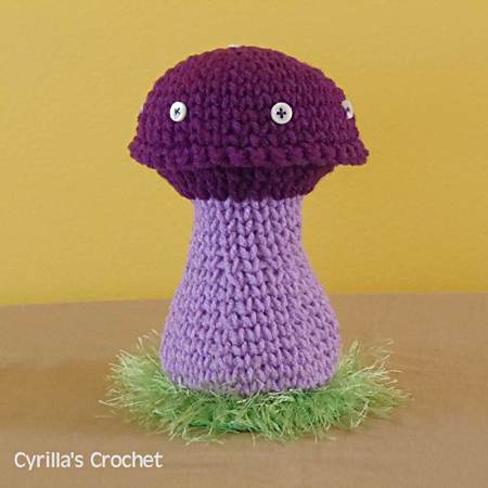 Purple Mushroom Pincushion