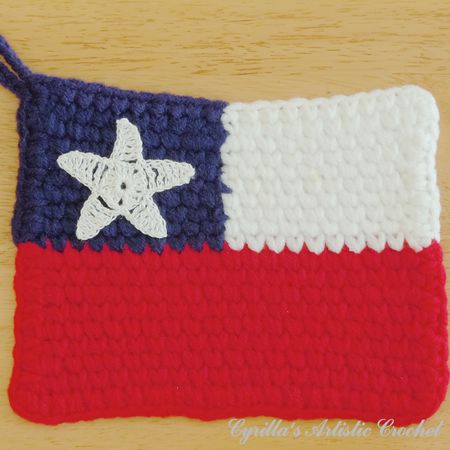 Chile Flag Potholder