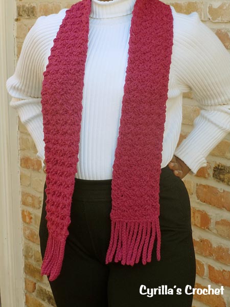 January Birthstone Color Scarf - Garnet