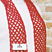 July Birthstone Color Scarf - Ruby