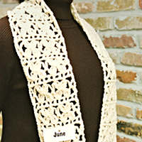 June Birthstone Color Scarf - Pearl