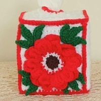Tisue Box - Anemone Flower