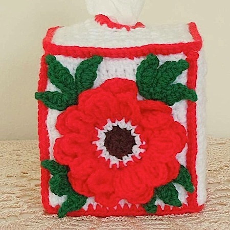 Tisue Box - Anemone Flower
