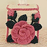 Tisue Box - Pink Rose