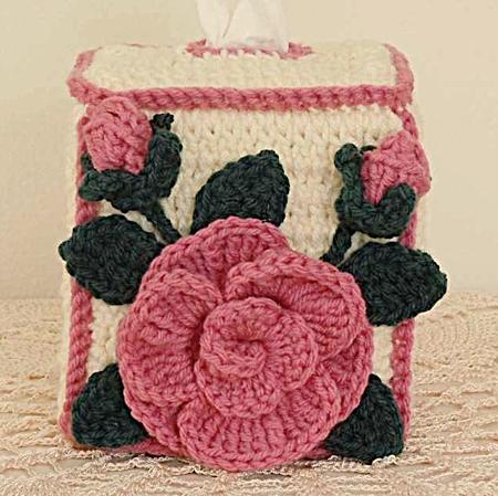 Tisue Box - Pink Rose