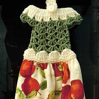 Apples Crochet Dress Kitchen Towel
