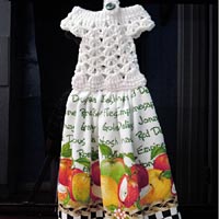 Apples Crochet Dress Kitchen Towel