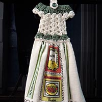 Lemons and Strawberries Crochet Dress Kitchen Towel