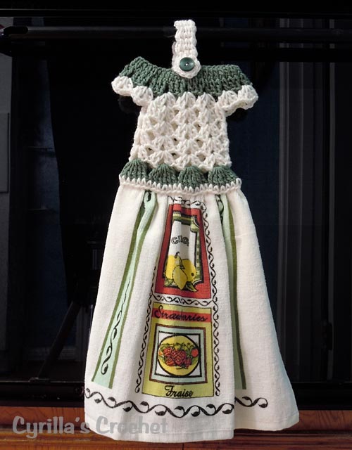 Lemons and Strawberries Crochet Dress Kitchen Towel