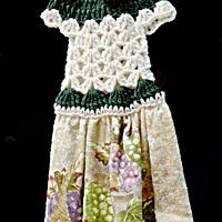 Grapes Crochet Dress Kitchen Towel