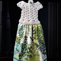 Herbs Crochet Dress Kitchen Towel
