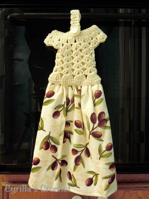 Olives Crochet Dress Kitchen Towel