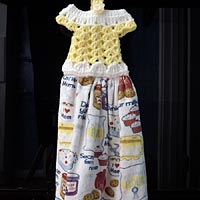 Pantry Items Crochet Dress (Yellow) Kitchen Towel