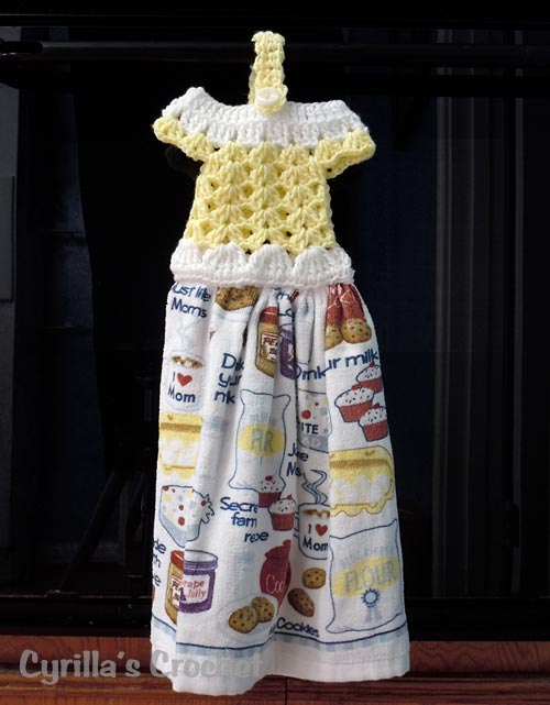 Pantry Items Crochet Dress (Yellow) Kitchen Towel