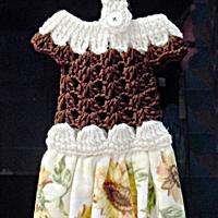Sunflower Crochet Dress Kitchen Towel