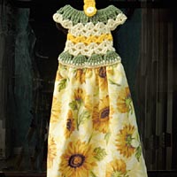 Sunflowers Crochet Dress Kitchen Towel