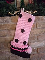 Christmas Stocking with Polka Dots