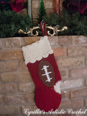 Football Christmas Stocking - Claret