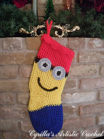 Minion Christmas Stocking - Red & Blue