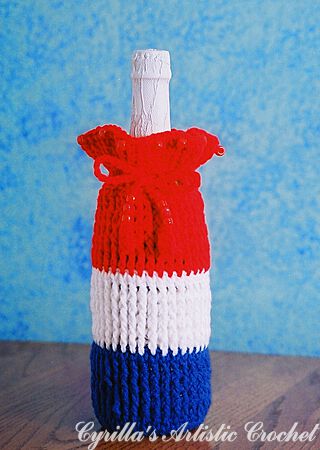 France Flag Wine Bottle Gift Bag