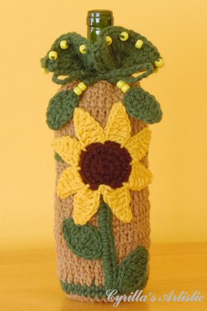 Sunflower Wine Bottle Gift Bag