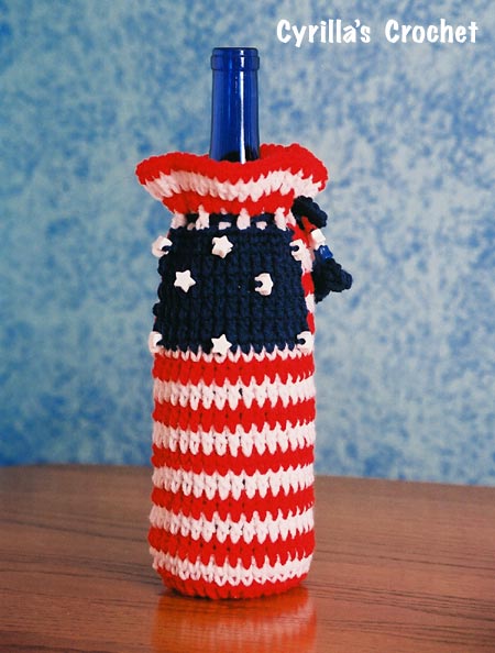 America Flag Wine Bottle Gift Bag
